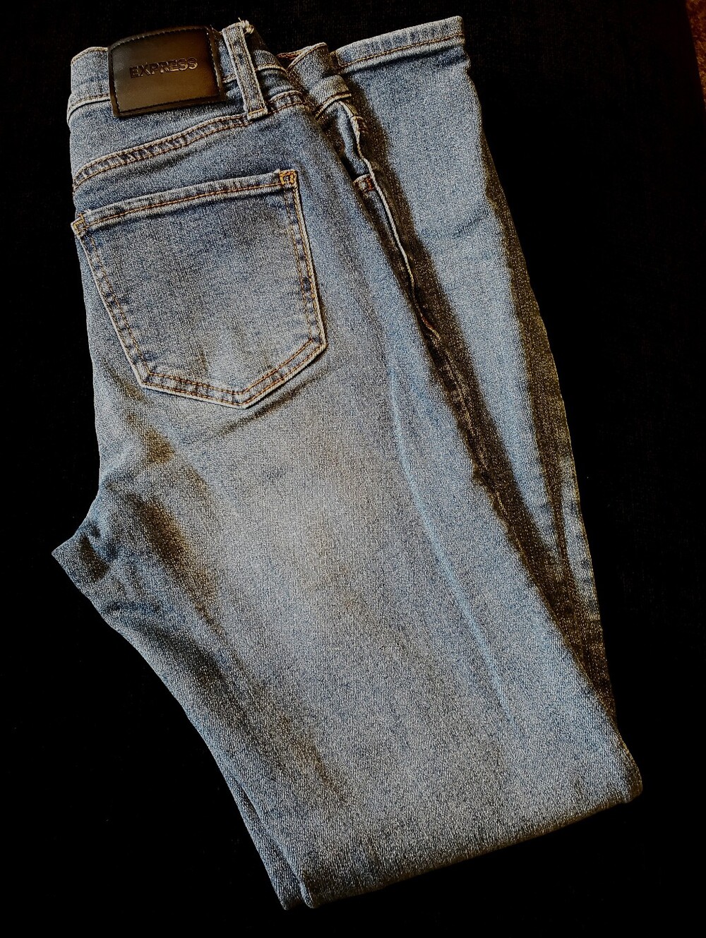 IMAGE of EXPRESS JEANS, LIGHTER THAN ACTUAL PRODUCT: Express Blue Denim Pants